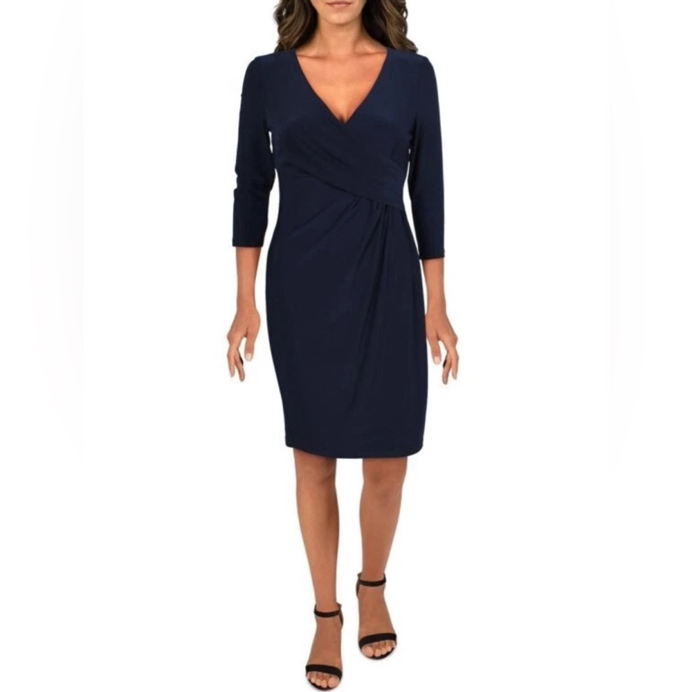 Lauren Ralph Lauren Navy Midi Dress size 6
